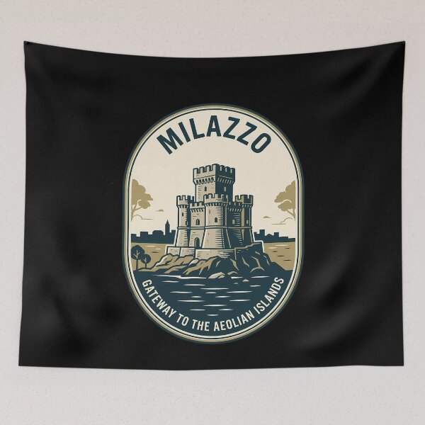 Item preview, Milazzo Sicilia Emblema de viaje vintage Islas Eolias designed and sold by k3rstman1.