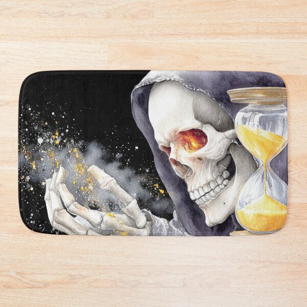 Item preview, Skull with Hourglass Puzzle Gothic Dark Art Memento Mori Death and Time designed and sold by olenapetol.