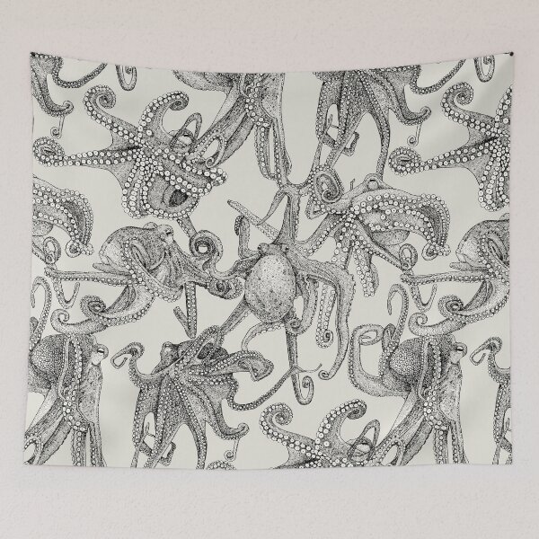 Item preview, just octopuses black strong white designed and sold by scrummy.