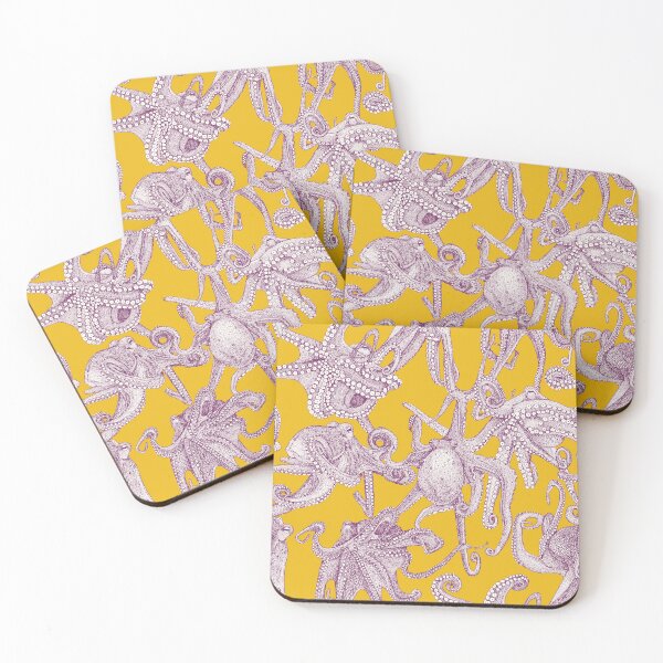 Item preview, just octopuses purple yellow designed and sold by scrummy.