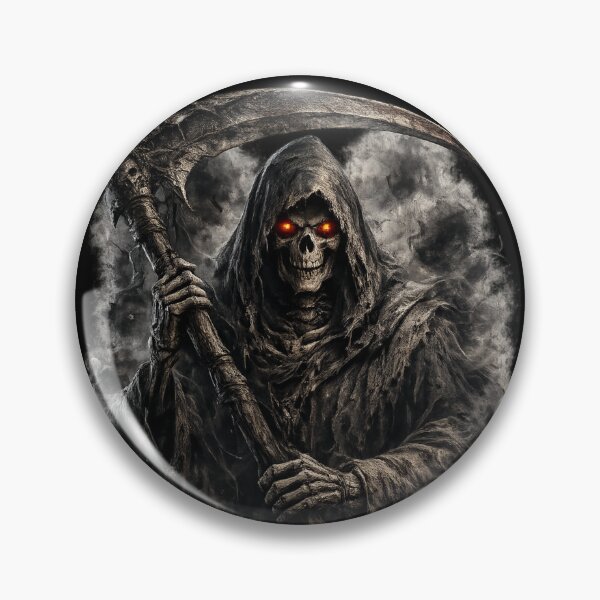 Item preview, Dark Grim Reaper Skeleton With Scythe Horror Fantasy Design designed and sold by SkeletonMood.