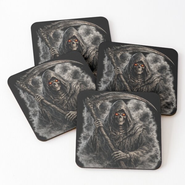 Item preview, Dark Grim Reaper Skeleton With Scythe Horror Fantasy Design designed and sold by SkeletonMood.