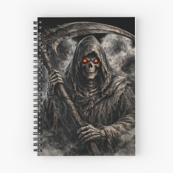 Item preview, Dark Grim Reaper Skeleton With Scythe Horror Fantasy Design designed and sold by SkeletonMood.