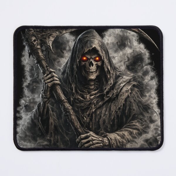 Item preview, Dark Grim Reaper Skeleton With Scythe Horror Fantasy Design designed and sold by SkeletonMood.
