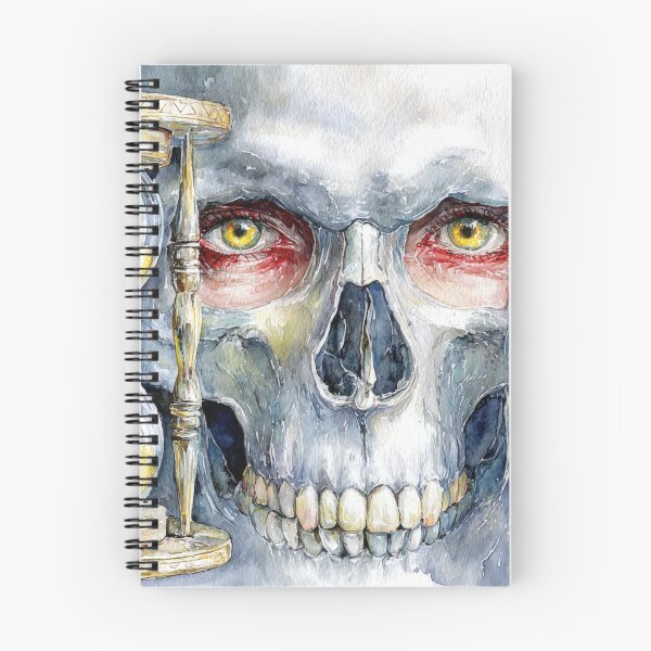 Item preview, Skull Close Up with Hourglass Puzzle Dark Gothic Time Concept Art designed and sold by olenapetol.