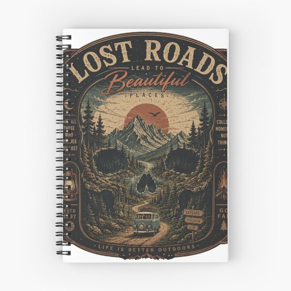 Item preview, Lost Roads Lead To Beautiful Places Skull designed and sold by 63Hotpeppers.