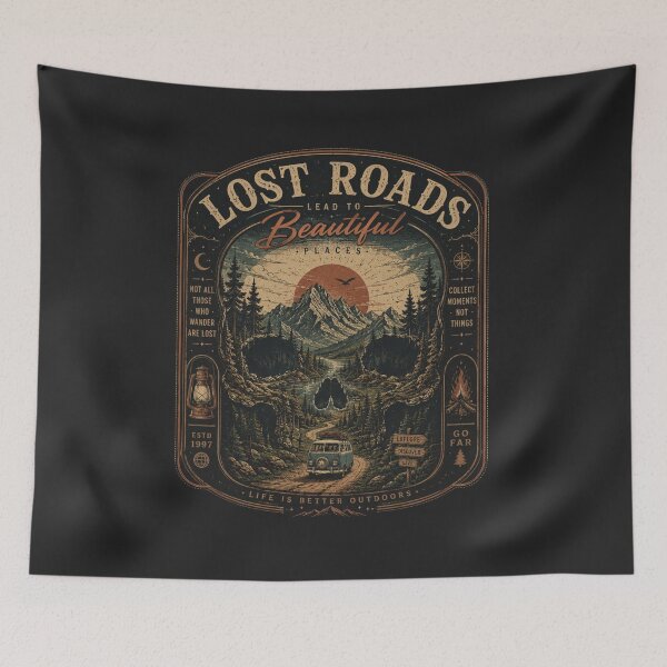Item preview, Lost Roads Lead To Beautiful Places Skull designed and sold by 63Hotpeppers.