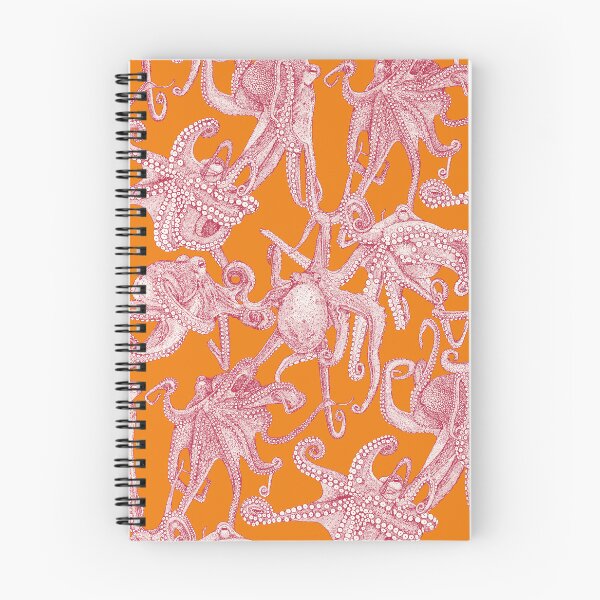 Item preview, just octopuses viva magenta satsuma orange designed and sold by scrummy.
