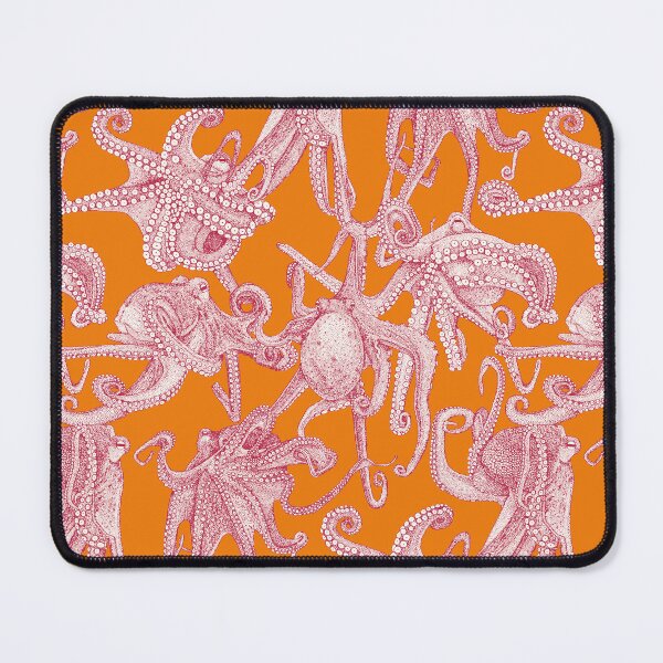 Item preview, just octopuses viva magenta satsuma orange designed and sold by scrummy.