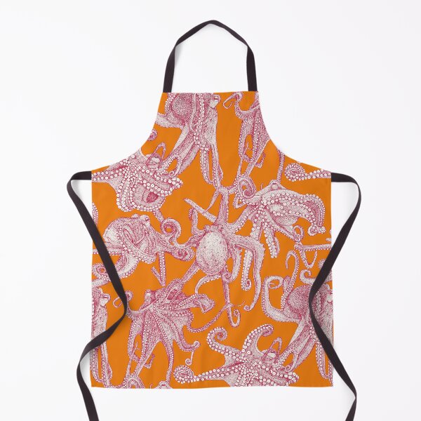 Item preview, just octopuses viva magenta satsuma orange designed and sold by scrummy.