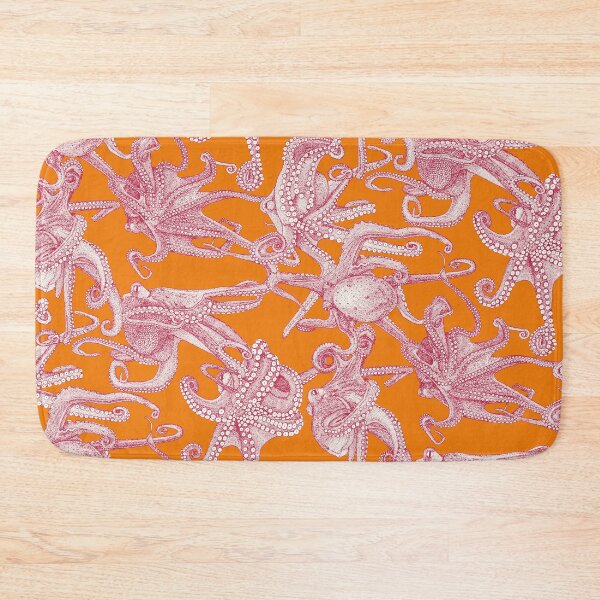 Item preview, just octopuses viva magenta satsuma orange designed and sold by scrummy.