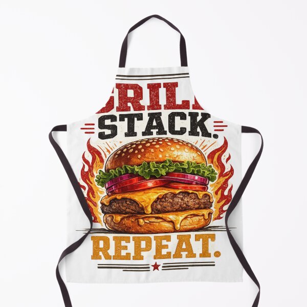Item preview, Grill Stack Repeat: Lifestyle Ritual Motivation Circular Badge designed and sold by irfanshikh.