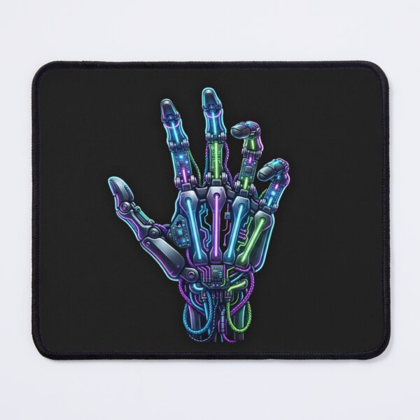 Item preview, Cyber Skeleton Hand Neon - Futuristic Mechanical Hand Art designed and sold by alalame.