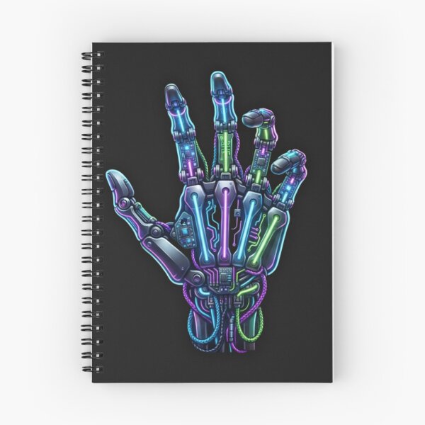 Item preview, Cyber Skeleton Hand Neon - Futuristic Mechanical Hand Art designed and sold by alalame.