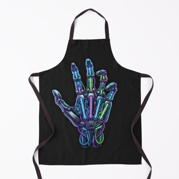 Item preview, Cyber Skeleton Hand Neon - Futuristic Mechanical Hand Art designed and sold by alalame.