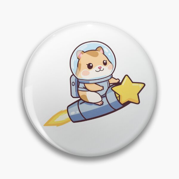 Item preview, Hamster Astronaut Sticker – Kawaii Space Rocket Animal Vinyl Decal for Galaxy Lovers designed and sold by Pandey14.