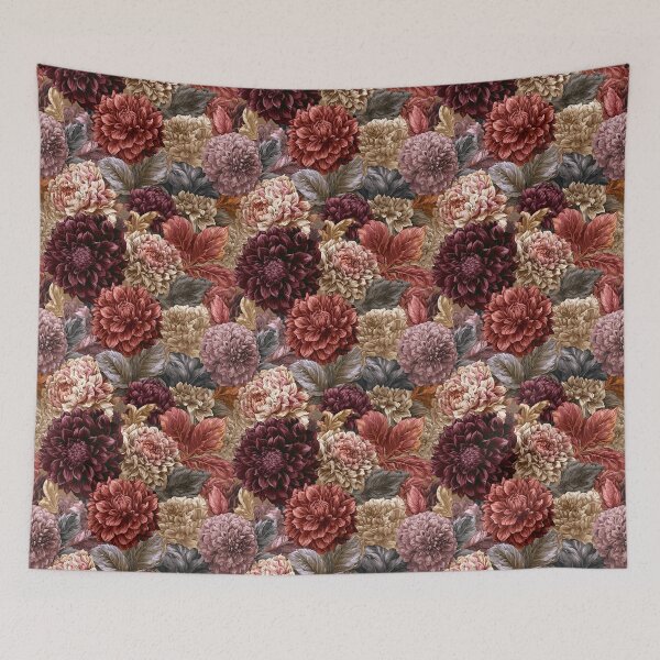 Item preview, Trendy Dahlias  - Botanical Garden Pattern  - Gifts For Girlfriend designed and sold by RoyalStarsPatts.