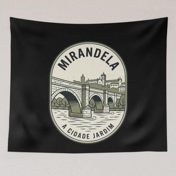Item preview, Emblema de viaje vintage del jardín de la ciudad de Mirandela Portugal designed and sold by k3rstman1.