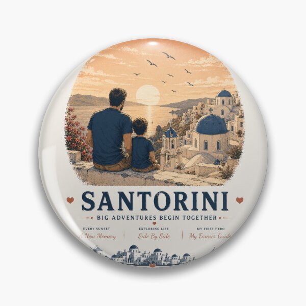 Item preview, Santorini Father Son Duo Big Adventures Begin Together designed and sold by BagFactoryUK.