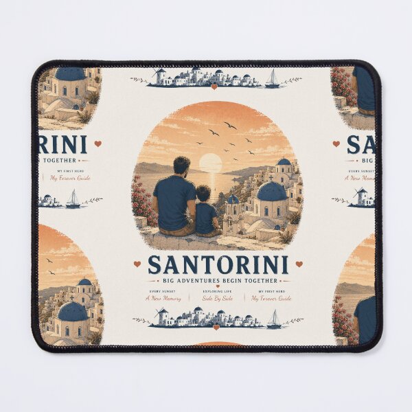 Item preview, Santorini Father Son Duo Big Adventures Begin Together designed and sold by BagFactoryUK.