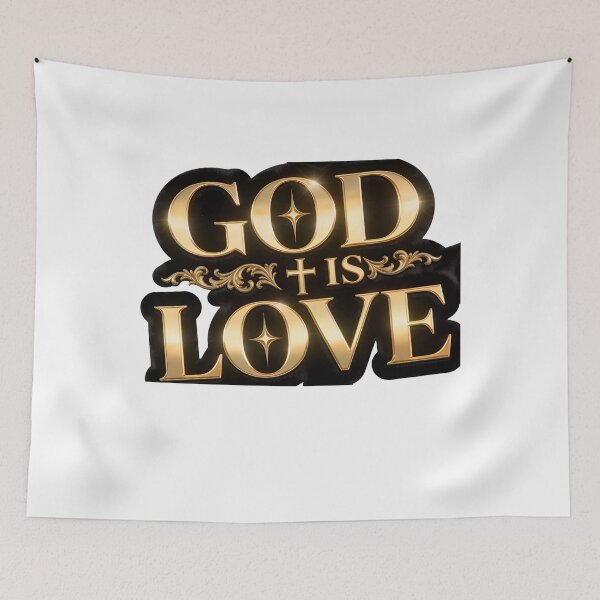 Item preview, GOD IS LOVE | Luxury Gold Christian Typography | Faith Scripture Design designed and sold by KINGDOM GOLD STUDIO.