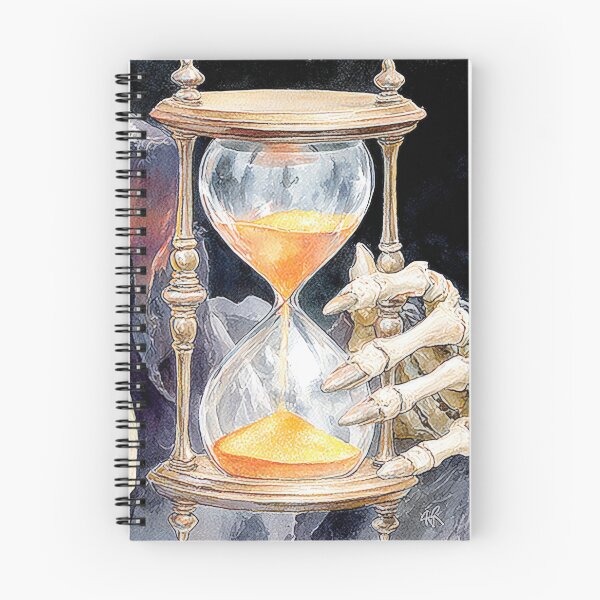 Item preview, Skull Holding Hourglass Puzzle Gothic Death and Time Dark Art designed and sold by olenapetol.