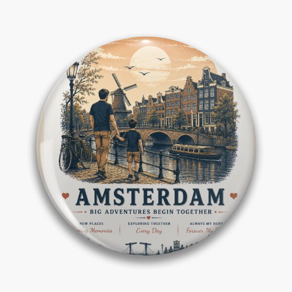 Item preview, Amsterdam Father Son Duo Big Adventures Begin Together designed and sold by BagFactoryUK.