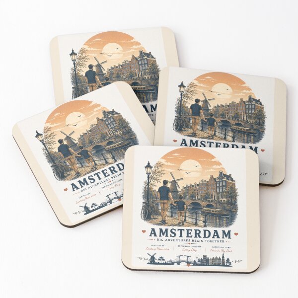 Item preview, Amsterdam Father Son Duo Big Adventures Begin Together designed and sold by BagFactoryUK.