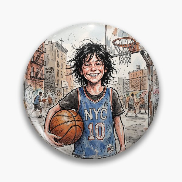 Item preview, Funny Teenage Boy Basketball Portrait designed and sold by Home Decor Art.