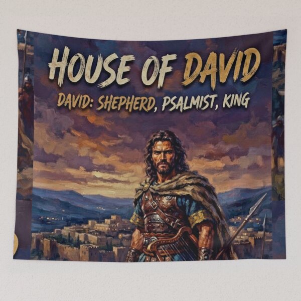 Artikelvorschau, Poster zum Thema „Haus Davids“ – Biblisches Epos als Hommage an das Haus Davids entworfen und verkauft von Art's Diner.