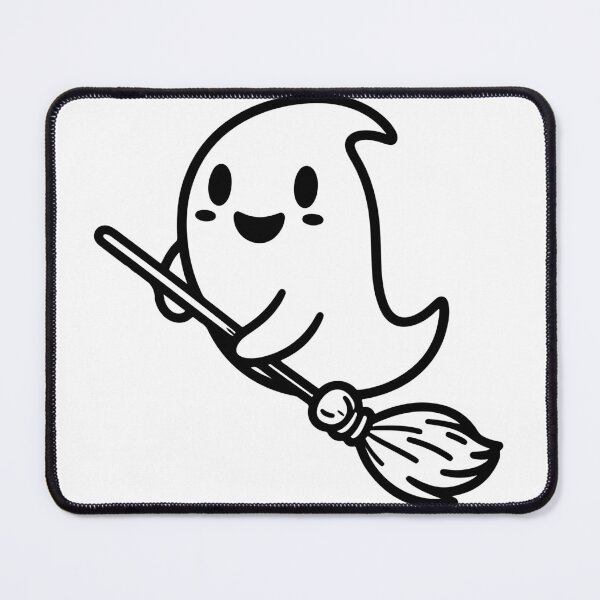 Item preview, Cute Ghost Flying on Broom Halloween Kawaii designed and sold by سله أرت.