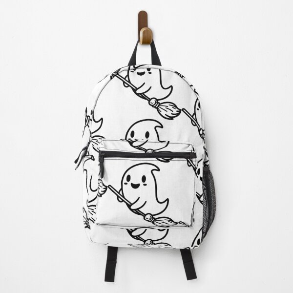 Item preview, Cute Ghost Flying on Broom Halloween Kawaii designed and sold by     Sela Art .
