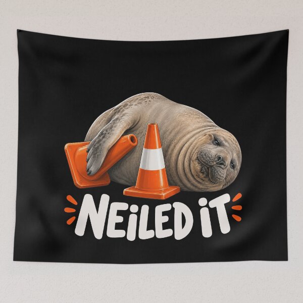 Item preview, Neil The Seal Shirt Comfort Colors Funny Elephant Seal Meme Tee Tasmania Animal Pun Neiled It designed and sold by LiuTiuuu.