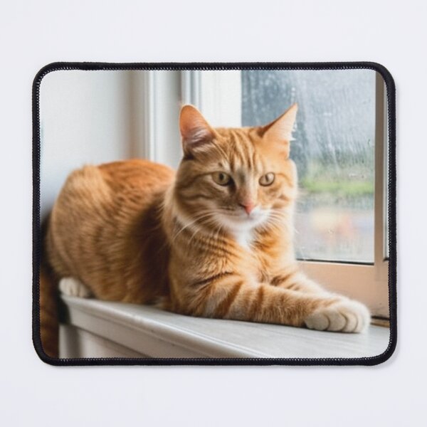 Item preview, Animals - Ginger Tabby Cat, Winter Serenity on a Windowsill designed and sold by World-Pets.