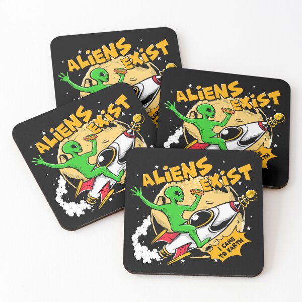 Item preview, Aliens Exist – Retro UFO Graphic Tee designed and sold by sanwr.