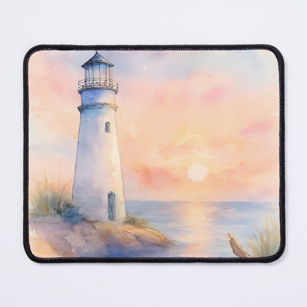 Item preview, Tranquil Lighthouse at Sunset designed and sold by PandaTShirtShop.