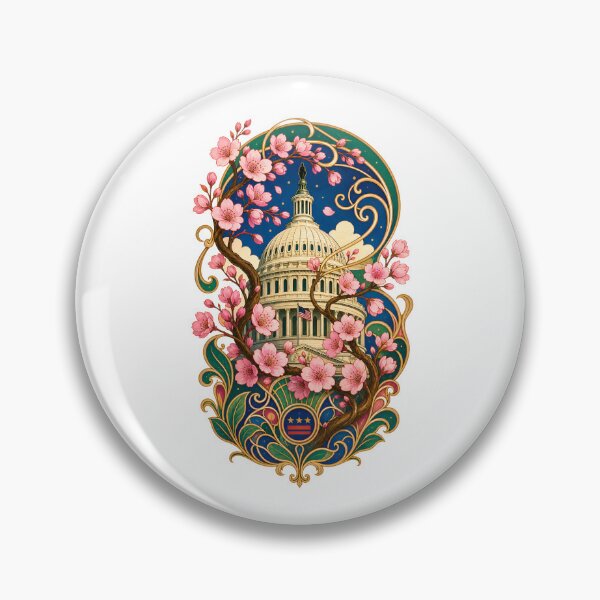 Item preview, Washington DC Capitol – Art Nouveau Blossom Garden designed and sold by Fenay Designs.