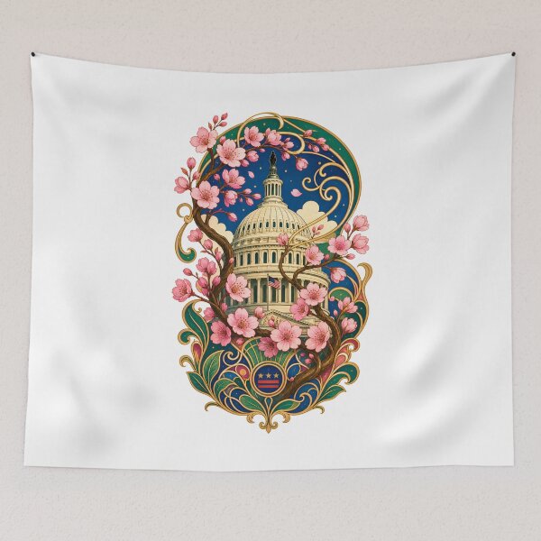 Item preview, Washington DC Capitol – Art Nouveau Blossom Garden designed and sold by Fenay Designs.