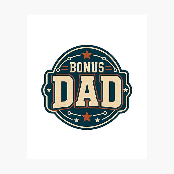 Item preview, Bonus Dad Retro Chosen Family Father Gift designed and sold by Peak Pop Designs | Funny Gifts, Cozy Art & Cute Animals .