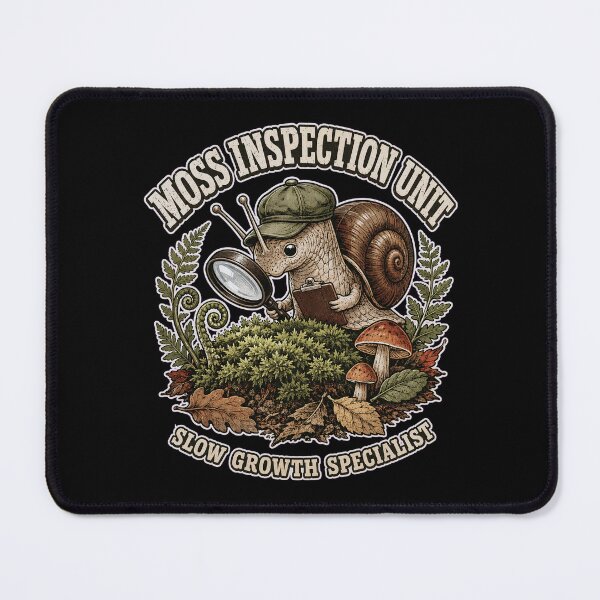 Item preview, Moss Inspection Unit Funny Snail Woodland Nature designed and sold by JerdbordinShop.