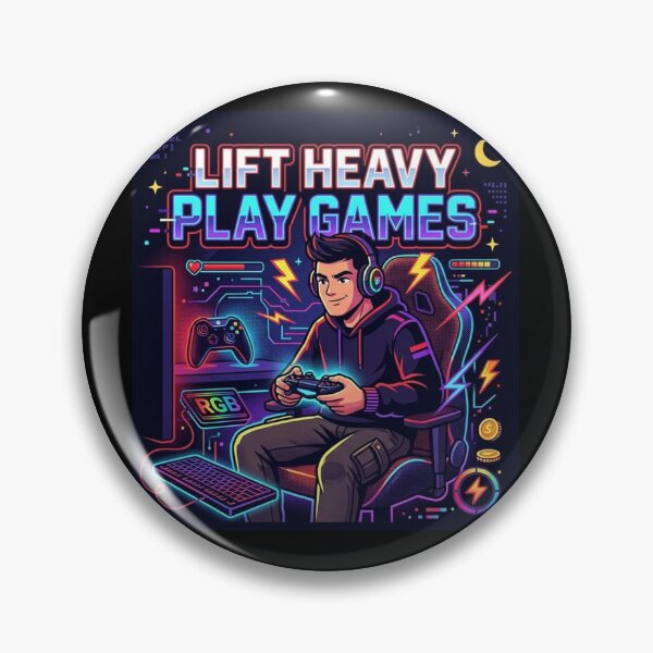 Item preview, Lift Heavy Play Games Gamer Gym Design – Funny Gaming Fitness T-Shirt designed and sold by Artimax-Studio.