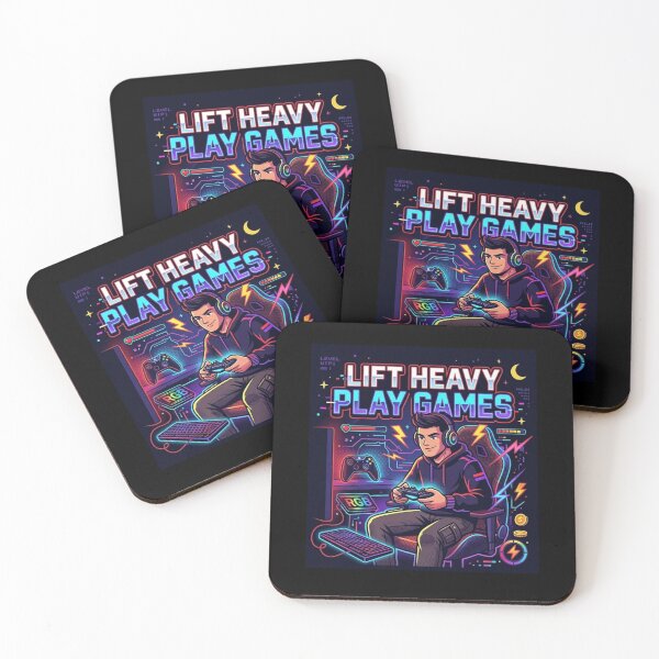 Item preview, Lift Heavy Play Games Gamer Gym Design – Funny Gaming Fitness T-Shirt designed and sold by Artimax-Studio.