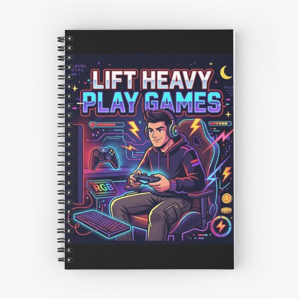Item preview, Lift Heavy Play Games Gamer Gym Design – Funny Gaming Fitness T-Shirt designed and sold by Artimax-Studio.