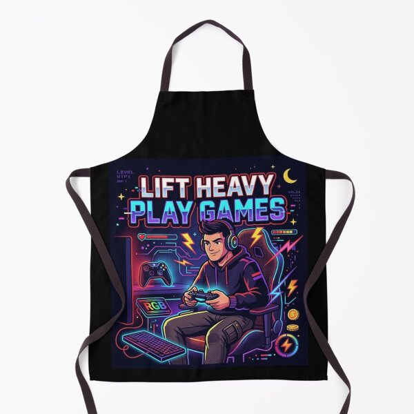 Item preview, Lift Heavy Play Games Gamer Gym Design – Funny Gaming Fitness T-Shirt designed and sold by Artimax-Studio.