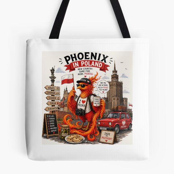 Item preview, Phoenix in Poland | Funny Polish Tourist Bird Travel designed and sold by Suzaku Studio.