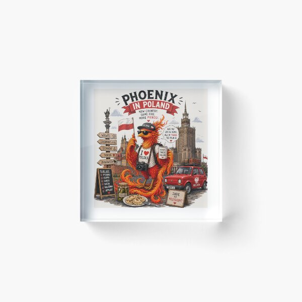Item preview, Phoenix in Poland | Funny Polish Tourist Bird Travel designed and sold by Suzaku Studio.