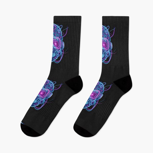 Item preview, Cyber VR Skull Neon - Futuristic Halloween Gaming Art designed and sold by alalame.