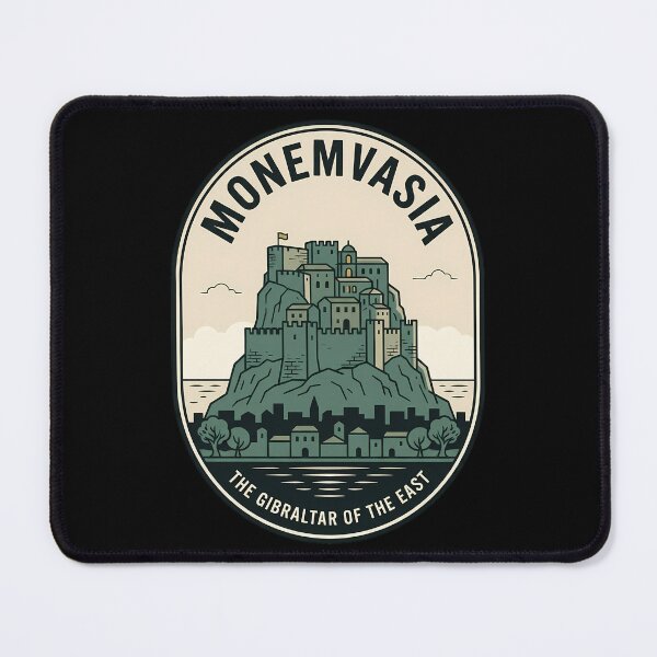 Item preview, Monemvasia Vintage Travel Emblem Gibraltar of the East designed and sold by k3rstman1.