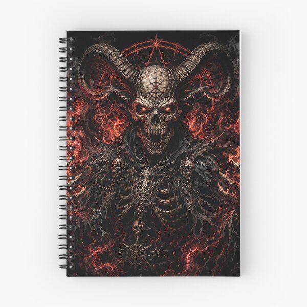 Item preview, Demonic Horned Skeleton Fire Demon Dark Fantasy Design designed and sold by SkeletonMood.