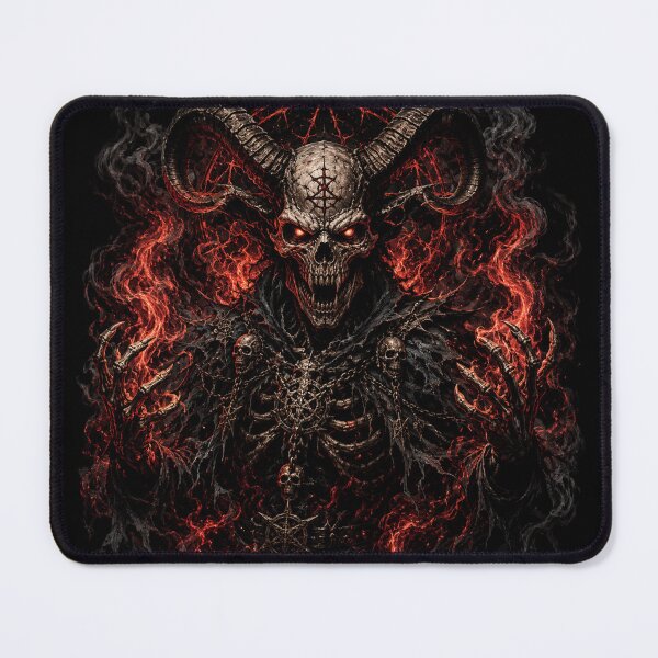 Item preview, Demonic Horned Skeleton Fire Demon Dark Fantasy Design designed and sold by SkeletonMood.
